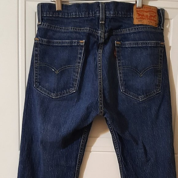 Levi's Other - Levi's 505 Regular Fit Blue Denim Jeans Dark Stonewash - Men's 31x32